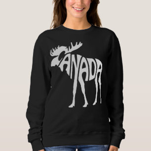 Kanada Moose Red White Canadian Pride Day Sweatshirt
