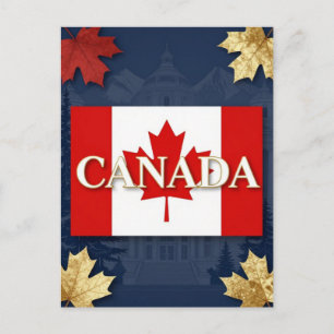 🍁 KANADA Nationaler Luxus-Reiseerbe Identität Postkarte