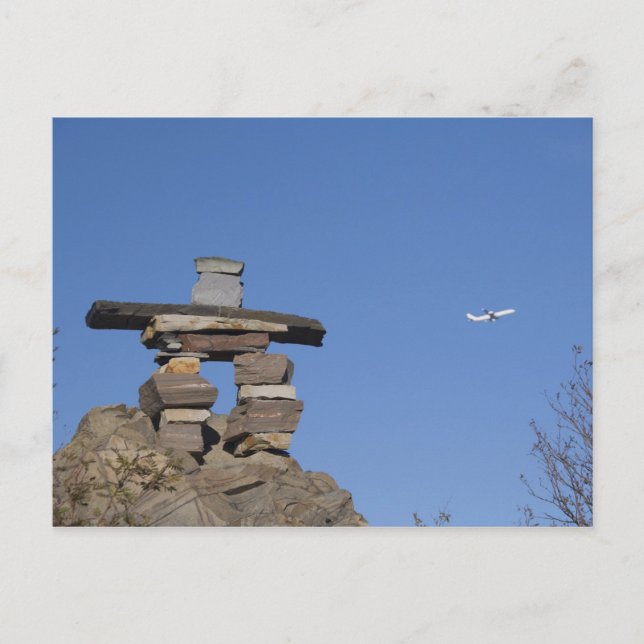 Kanada, Neufundland, St. John's. Inukshuk Postkarte (Vorderseite)