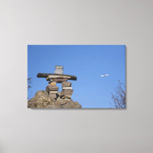 Kanada, Neufundland, St. John's. Inukshuk (um Leinwanddruck