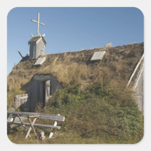 Kanada, Neufundland und Labrador, L'Anse Aux Quadratischer Aufkleber