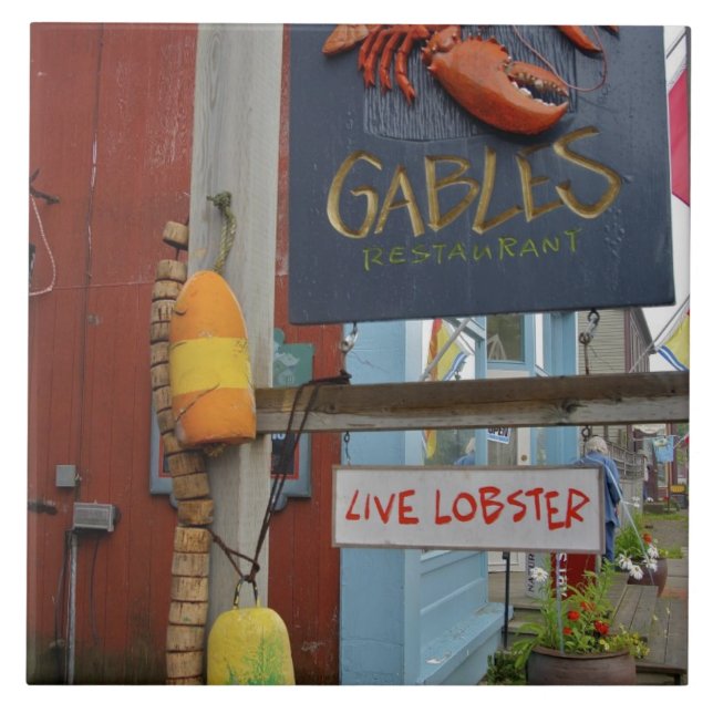 Kanada, New Brunswick, St Andrews.farbig Fliese (Vorderseite)