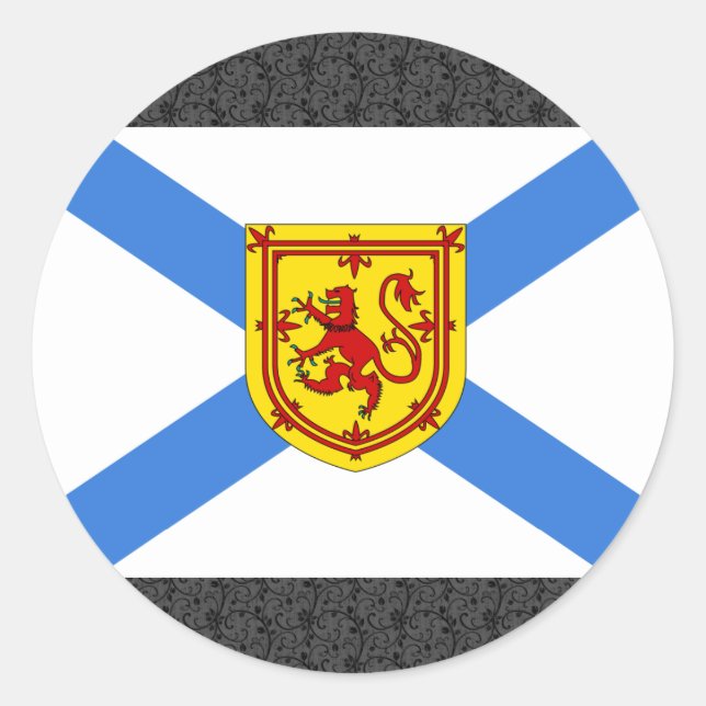 Kanada Nova Scotia Flag Runder Aufkleber (Vorderseite)