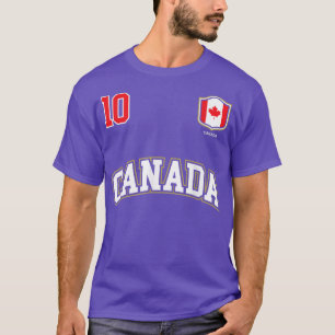 Kanada Nummer 10 Fußballmannschaft Sportkanadische T-Shirt