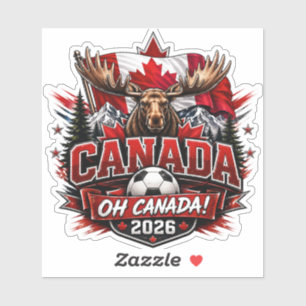 Kanada Oh Kanada 2026 Fußballfan Aufkleber