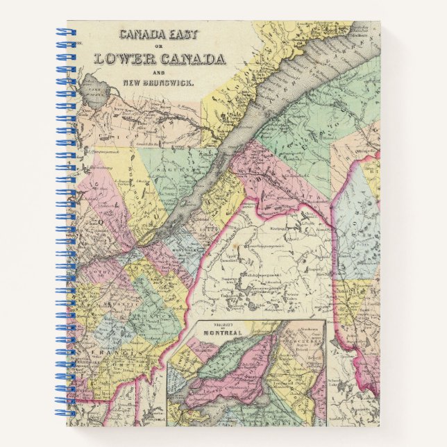 Kanada Ost- oder Niederkanada und Neubraunschweig Notizbuch (Vorderseite)