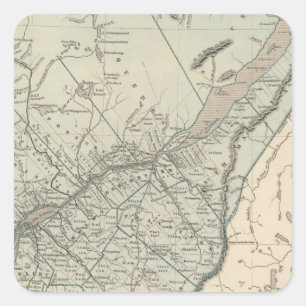 Kanada - Osten Quadratischer Aufkleber