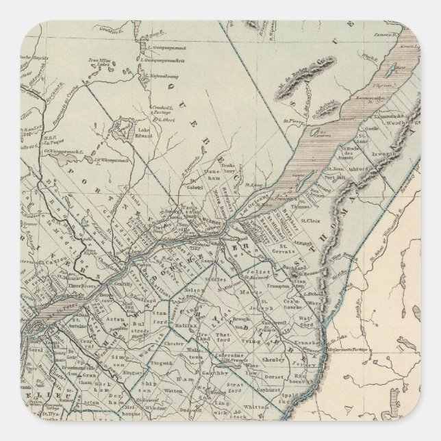 Kanada - Osten Quadratischer Aufkleber (Vorderseite)