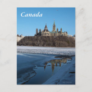 Kanada Parlamentsgebäude Ansicht vom Ottawa-Fluss Postkarte