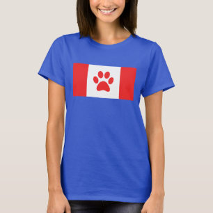 Kanada Pfote Flagge - Lustige kanadische Flagge  T-Shirt