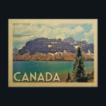 Kanada Postcard Vintage Travel Postkarte<br><div class="desc">Kanada Design im Vintage Travel Stil mit einer Jasper National Park Szene.</div>