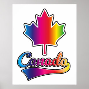 Kanada Pride Regenbogen-Logo Poster