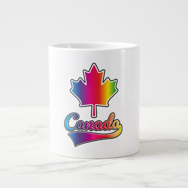 Kanada Prix Regenbogenlogo Jumbo-Tasse (Vorderseite)