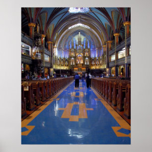 Kanada, Quebec, Montreal. Innenraum von Notre 3 Poster