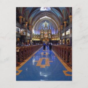 Kanada, Quebec, Montreal. Innenraum von Notre 3 Postkarte