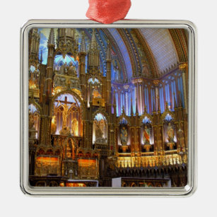 Kanada, Quebec, Montreal. Inneres von Notre Silbernes Ornament