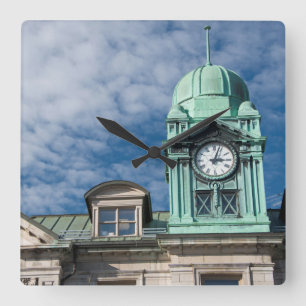 Kanada, Quebec, Quebec City. Hafenbehörde Quadratische Wanduhr