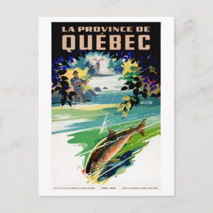Kanada Quebec Vintage Poster wiederhergestellt Postkarte