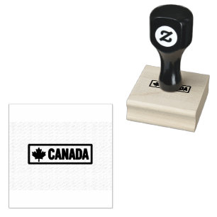 Kanada Rechteck-Form Gedruckt Jet Schwarz Tintenfa Gummistempel