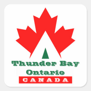 Kanada Red Maple Leaf Luggage Label Travel Aufkleb Quadratischer Aufkleber