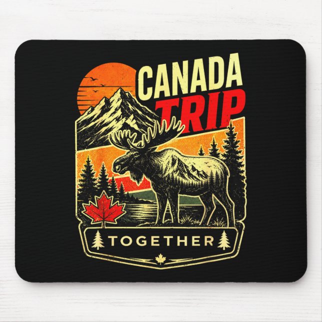 Kanada Reise Elch Berg Urlaub Souvenir Mousepad (Vorne)