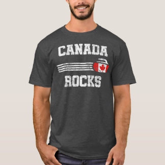 Kanada Rocks Vintage Curling  T-Shirt