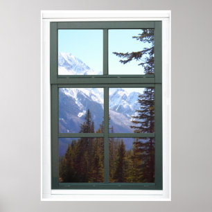Kanada Rocky Mountains Imitate Fenster Ansicht Poster