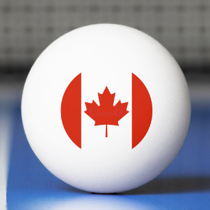 Kanada - Roter und weiße kanadische Flagge - Ahorn Tischtennisball