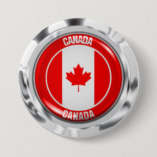 Kanada-RundEmblem Button