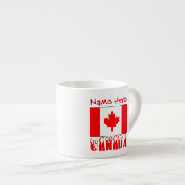 Kanada Schneekanadische Flagge Red Personalization Espressotasse