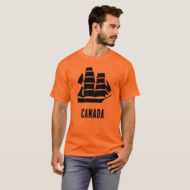 Kanada-Segelschiff T-Shirt (Vorne ganz)
