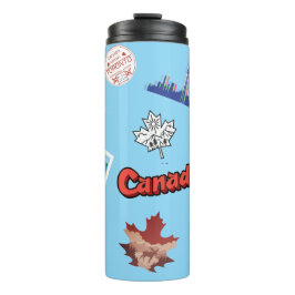 Kanada seht sich den farbenfrohen kanadischen Stol Thermosbecher