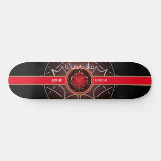 Kanada seit 1867 Airbrush Skateboard (Horizontal)