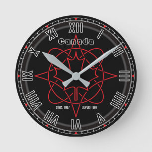 Kanada seit 1867 runde wanduhr