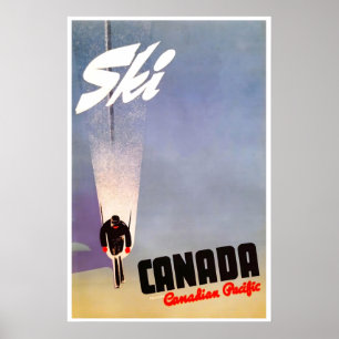 Kanada Ski Poster Reise Kunst Canadian Pacific