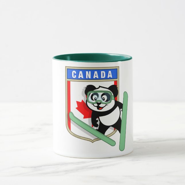 Kanada Ski-Springen Panda Tasse (Zentrum)