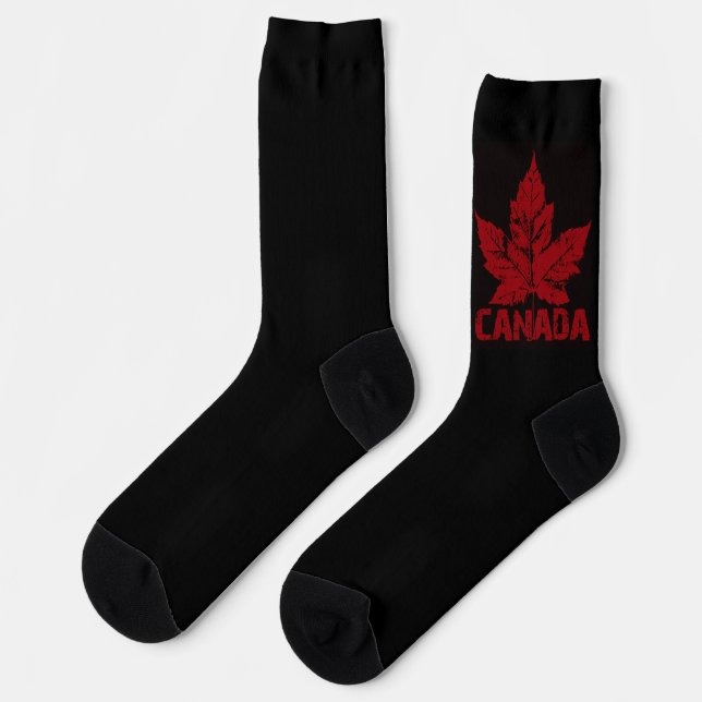 Kanada Socken Cool Kanada Souvenir Crew Socken (Linkes Detail)
