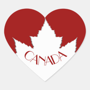 Kanada-Souvenir-Aufkleber Personalisierte Aufklebe Herz-Aufkleber