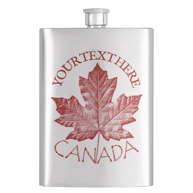 Kanada Souvenir Flask Custom Canada Drink Flask Flachmann (Vorderseite)