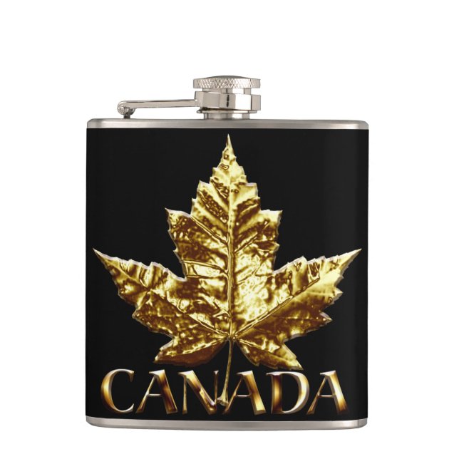 Kanada Souvenir Flask Gold Medaille Kanada Flasche Flachmann (Vorderseite)