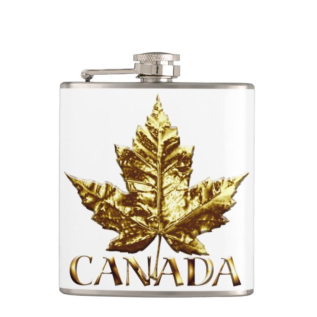 Kanada Souvenir Flask Gold Medaille Kanada Flasche Flachmann (Vorderseite)