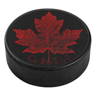 Kanada Souvenir Hockey Puck Vintage Rot