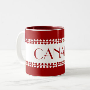 Kanada-Souvenir-Kaffeetasse Benutzerdefinierte Kan Zweifarbige Tasse