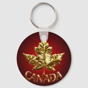 Kanada Souvenir Key Chain Gold Chrome Maple Leaf Schlüsselanhänger