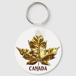 Kanada Souvenir Key Chain Gold Chrome Maple Leaf Schlüsselanhänger