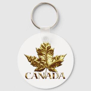 Kanada Souvenir Key Chain Gold Chrome Maple Leaf Schlüsselanhänger