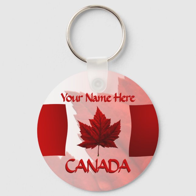 Kanada Souvenir Key Chains Canada Flaggen Schlüsse Schlüsselanhänger (Vorderseite)