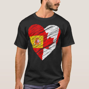 Kanada Spanien Herzstück Spanische Flagge Kanadisc T-Shirt
