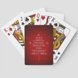 Kanada Spielkarten Kanada Hymne Souvenirkarten