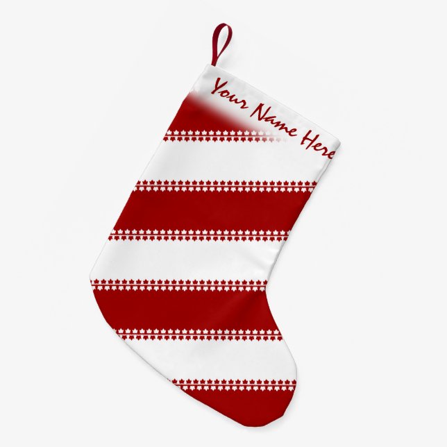 Kanada Strumpf Kanada Ahornblättriger Weihnachtsso Kleiner Weihnachtsstrumpf (Vorderansicht (hängend))